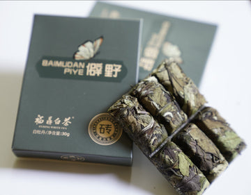 White Tea - 2019 Fuding Wild Grown White Peony Bai Mu Dan Mini Brick