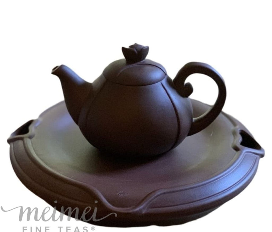 Eight-piece Yixing Clay Teapot Set Catharanthus Roseus Flower